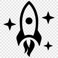 uzay aracı, fırlatma, uzay, astronomi ikon svg