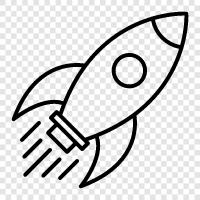 spacecraft, launch, space, missions icon svg