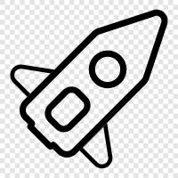 spacecraft, space shuttle, space station, rocket icon svg