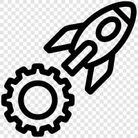 spacecraft, space, launch, spaceflight icon svg