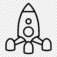 spacecraft, launch, space, astronomy icon svg