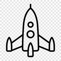 spacecraft, space, launch, orbital icon svg