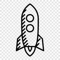 spacecraft, launch, space, astronomy icon svg