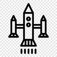 spacecraft, launch, space, astronomy icon svg