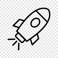 spacecraft, rocket, space shuttle, space station icon svg