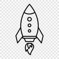 spacecraft, space shuttle, space plane, orbit icon svg