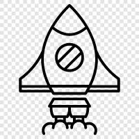 spacecraft, space shuttle, space station, space mission icon svg