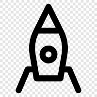 spacecraft, launch, space, astronomy icon svg