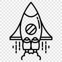 spacecraft, rocket, ISS, shuttle icon svg