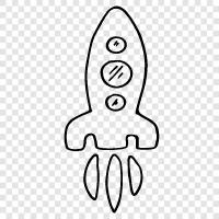 spacecraft, launch, satellite, space icon svg