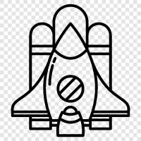 spacecraft, spaceship design, spacecraft engineering, space shuttle icon svg