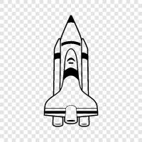 spacecraft, launch, space, astronomy icon svg