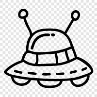 spaceship, NASA, interplanetary, alien icon svg