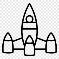 spaceship, space, astronomy, launch icon svg