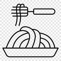 spaghetti, macaroni, ravioli, gnocchi icon svg