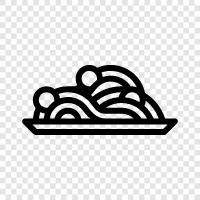 spaghetti noodles, spaghetti sauce, spaghetti alfredo, spaghetti carbonara icon svg