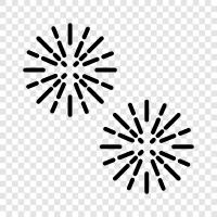 sparklers, firecrackers, roman candles, explosives icon svg