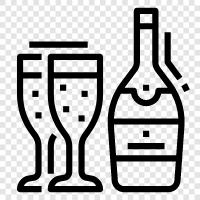 sparkling wine, sparkling grape juice, bub, Champagne icon svg