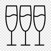 sparkling wine, sparkling grape juice, bubbly wine, fizzy wine icon svg