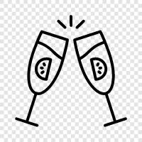 sparkling wine, sparkling grape, sparkling wine production, sparkling wine regions icon svg