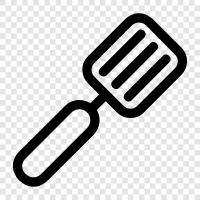 spatula, gümüş, mutfak, pişirme ikon svg