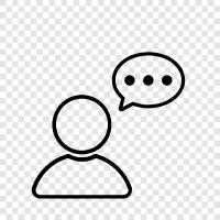 speaker, talking, person, name icon svg