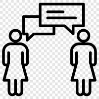 speaking, conversation, discussion, dialogue icon svg