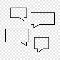 Speech, Lecture, Dialogue, Discussion icon svg