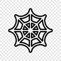 Spider Webs, Spider Weaving, Web Spinning, Web Building icon svg