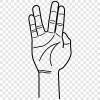 Fingersplit, Handsplit, Handverletzung, Handbruch symbol