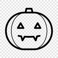 spooky, Halloween, carving, pumpkin icon svg