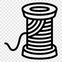 spool of yarn, spool of ribbon, spools of fabric, spool of thread icon svg