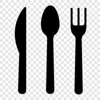 spoon, fork, knife, chopsticks icon svg