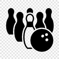 sport, bowling alley, sport center, bowling balls icon svg