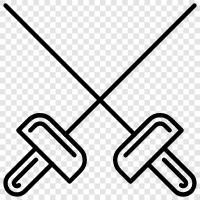 sport, training, sport equipment, fencing equipment icon svg