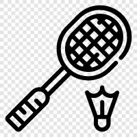 sport, racket, shuttlecock, Badminton icon svg