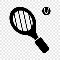 Sports, Tennis Shoes, Tennis Balls, Tennis Racquet icon svg