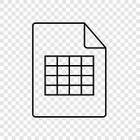 spreadsheet software, spreadsheet for business, spreadsheet for math, spreadsheet for sales icon svg