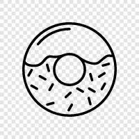 sprinkle donut, sprinkles on a donut, donut with sprink, sprinkles donut icon svg