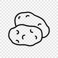Spud, gebackene Kartoffel, Kartoffelpüree, französische Braten symbol