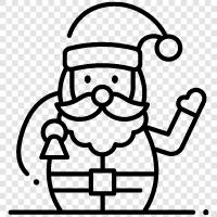 St. Nick, Father Christmas, Kris Kringle, Christmas icon svg