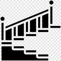staircase, tread, stairway, landing icon svg