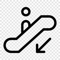 staircases, up and down, level, steps icon svg