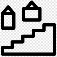 staircases, stairwell, steps, home stairway icon svg