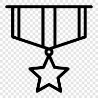 star, medals, gold, silver icon svg