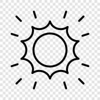 Stern, Sonnenfleck, Sonnenstrahl, Mittag symbol