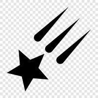 star, falling, shooting, meteor icon svg