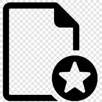 Starred Files, Starred Documents, Starred pdf, Starred Word symbol