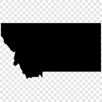 state, map, travel, Montana icon svg