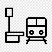 Bahnhof, Zug, Transport, Reise symbol